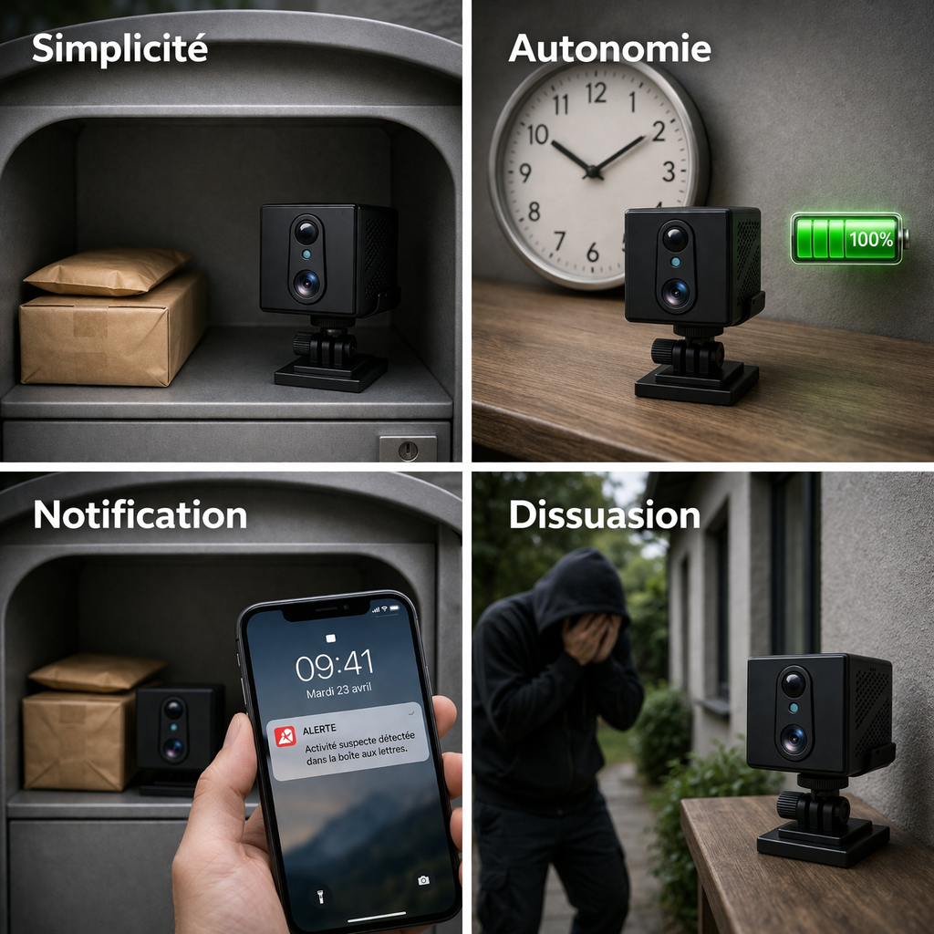 Caméra de surveillance boîte aux lettres – Protection anti vol de colis | Protectbox